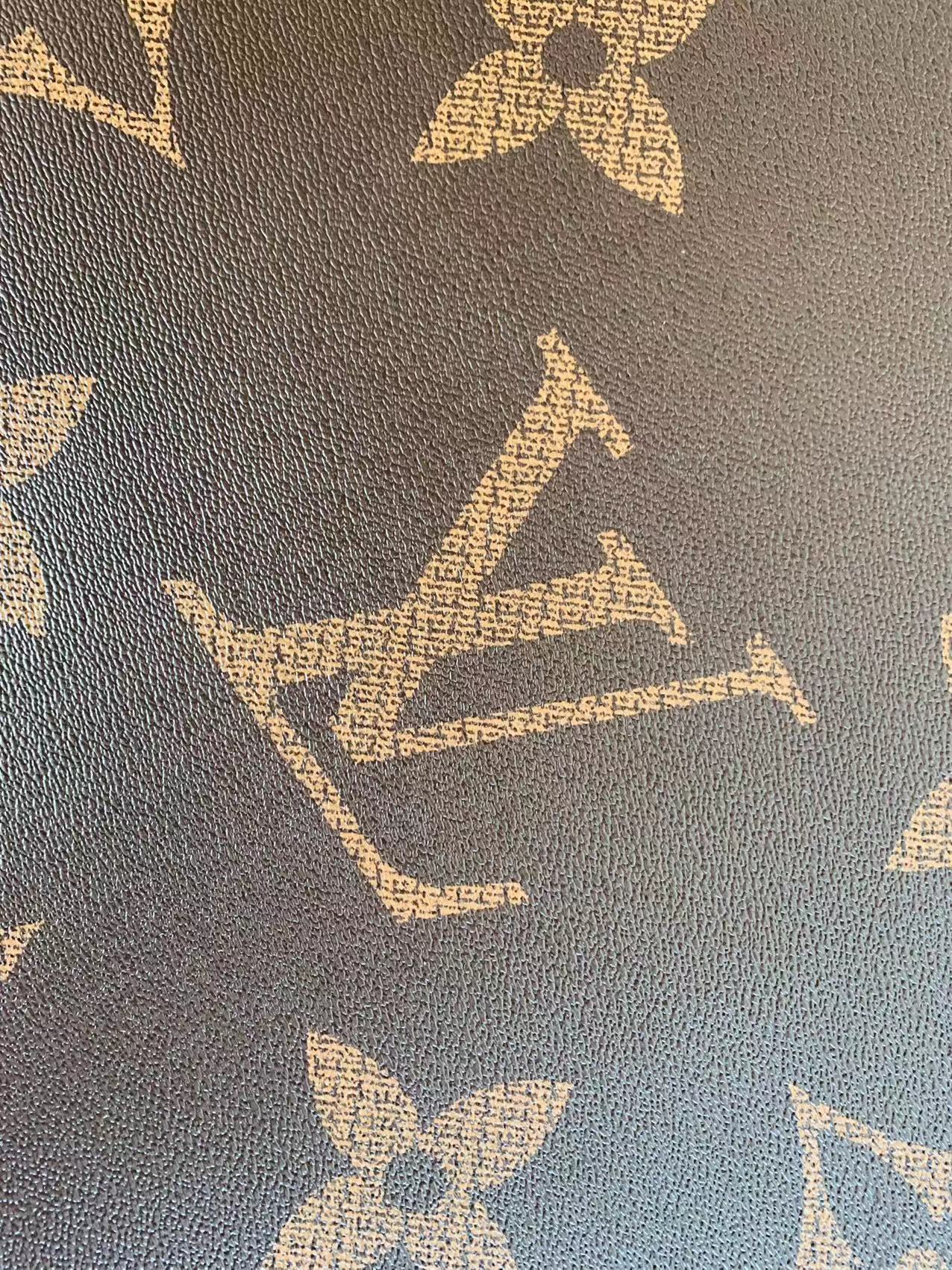 Classic LV 3.5 inch vinyl crafting leather fabric Bag leather ,shoes leather ,Handicraft leather( 3.5 inch Big Size )