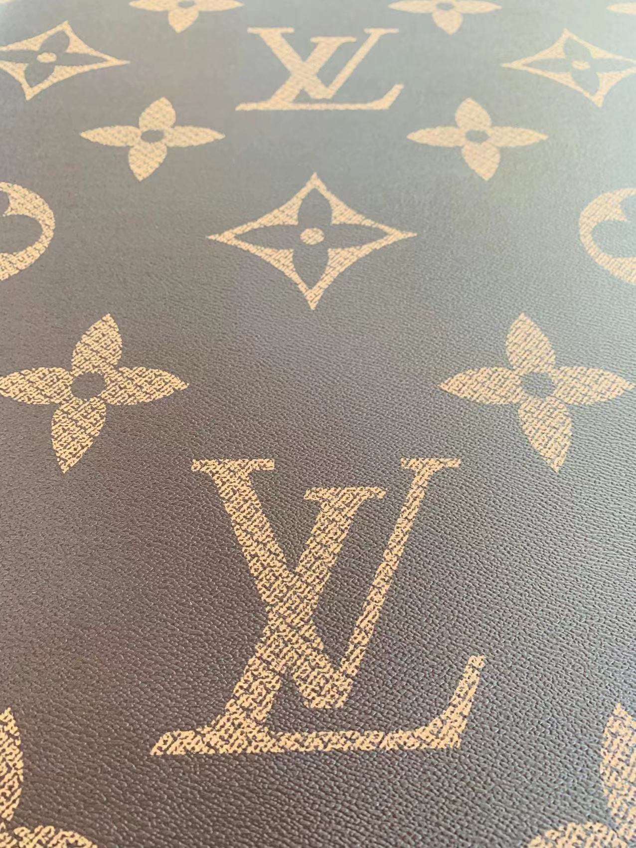 Classic LV 3.5 inch vinyl crafting leather fabric Bag leather ,shoes leather ,Handicraft leather( 3.5 inch Big Size )