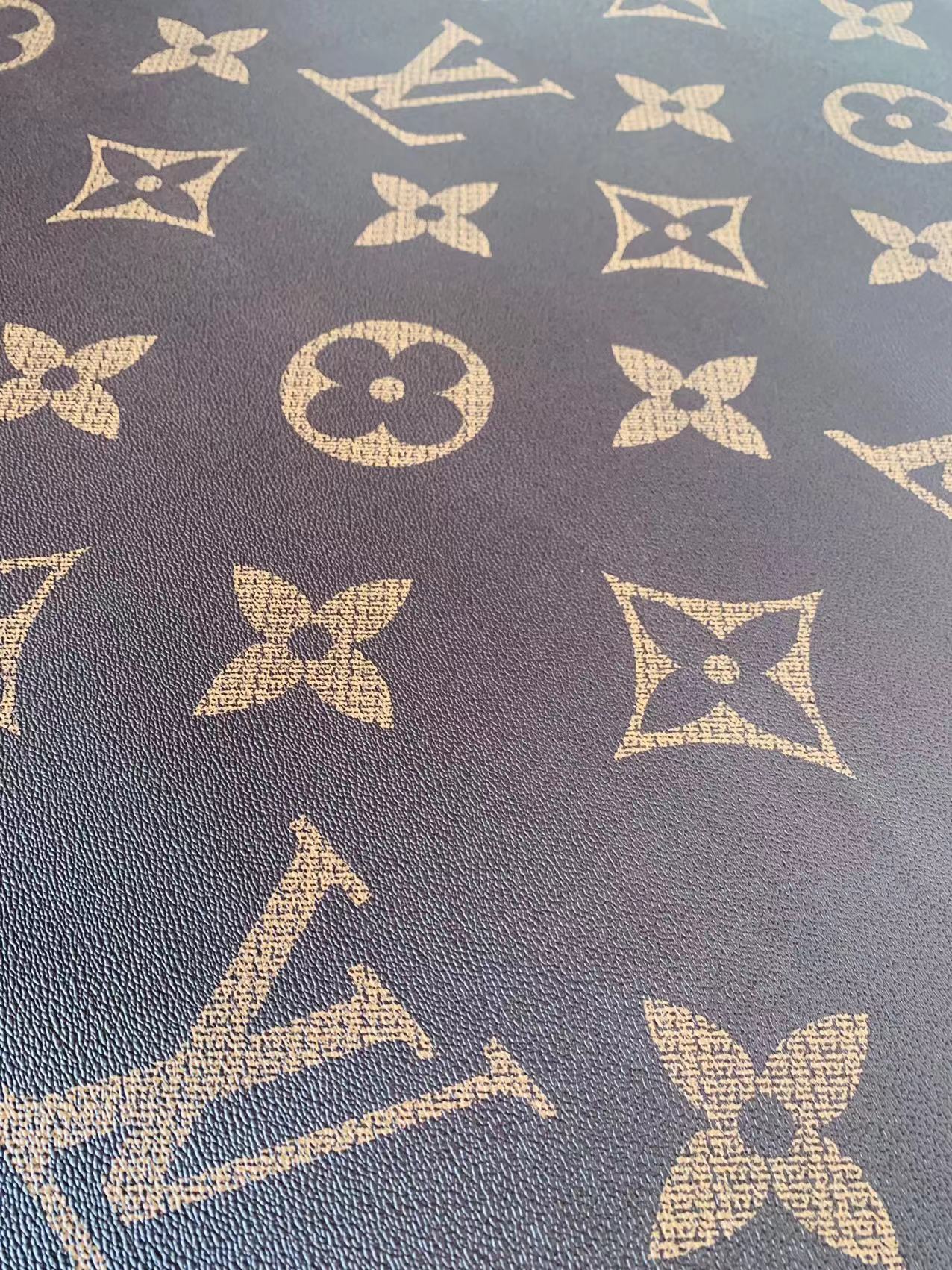 Classic LV 3.5 inch vinyl crafting leather fabric Bag leather ,shoes leather ,Handicraft leather( 3.5 inch Big Size )