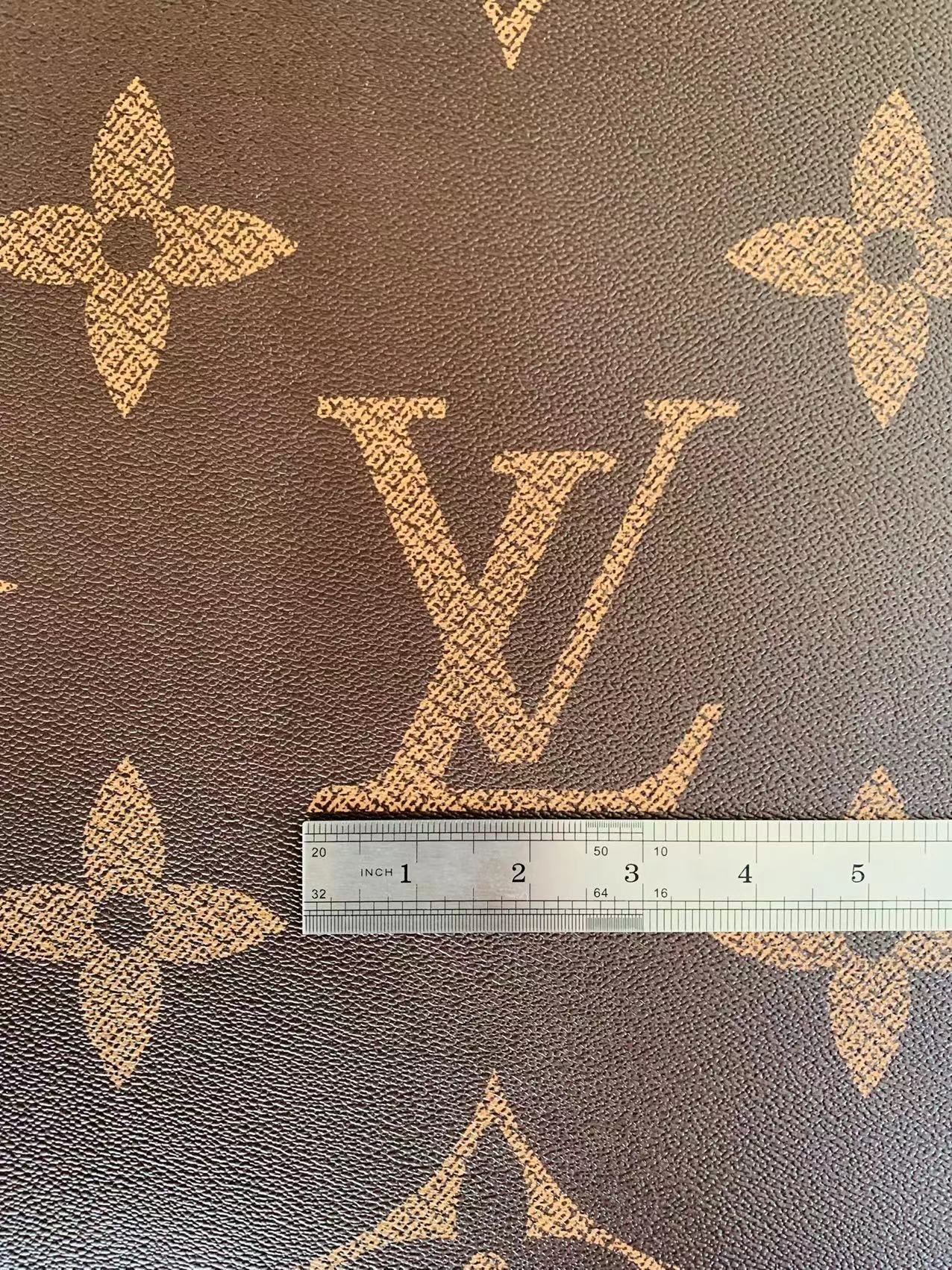 Classic LV 3.5 inch vinyl crafting leather fabric Bag leather ,shoes leather ,Handicraft leather( 3.5 inch Big Size )