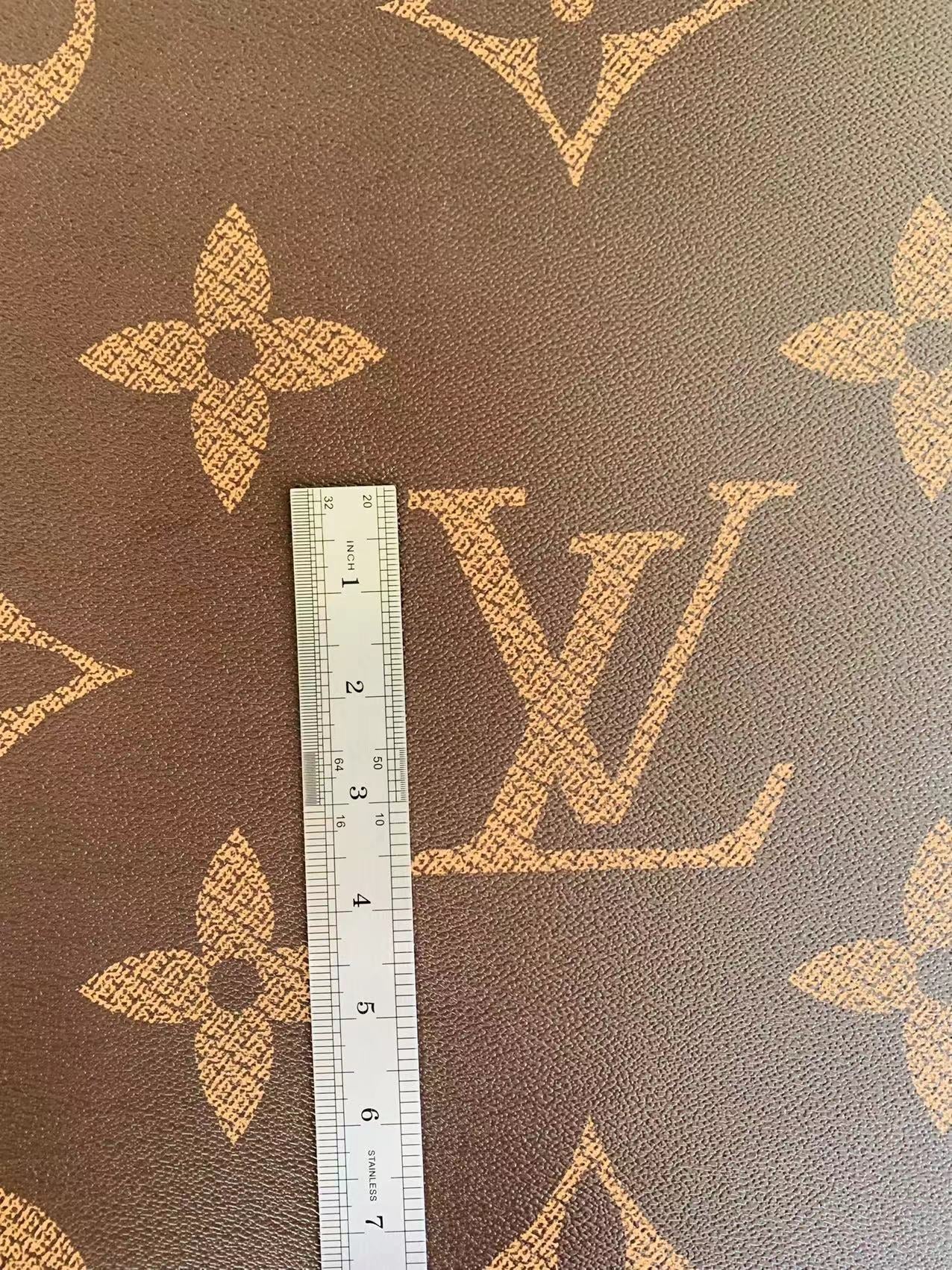 Classic LV 3.5 inch vinyl crafting leather fabric Bag leather ,shoes leather ,Handicraft leather( 3.5 inch Big Size )