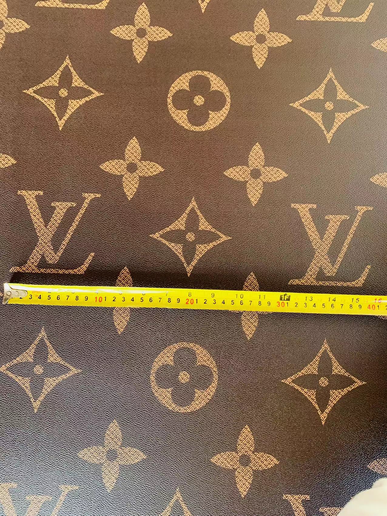 Classic LV 3.5 inch vinyl crafting leather fabric Bag leather ,shoes leather ,Handicraft leather( 3.5 inch Big Size )