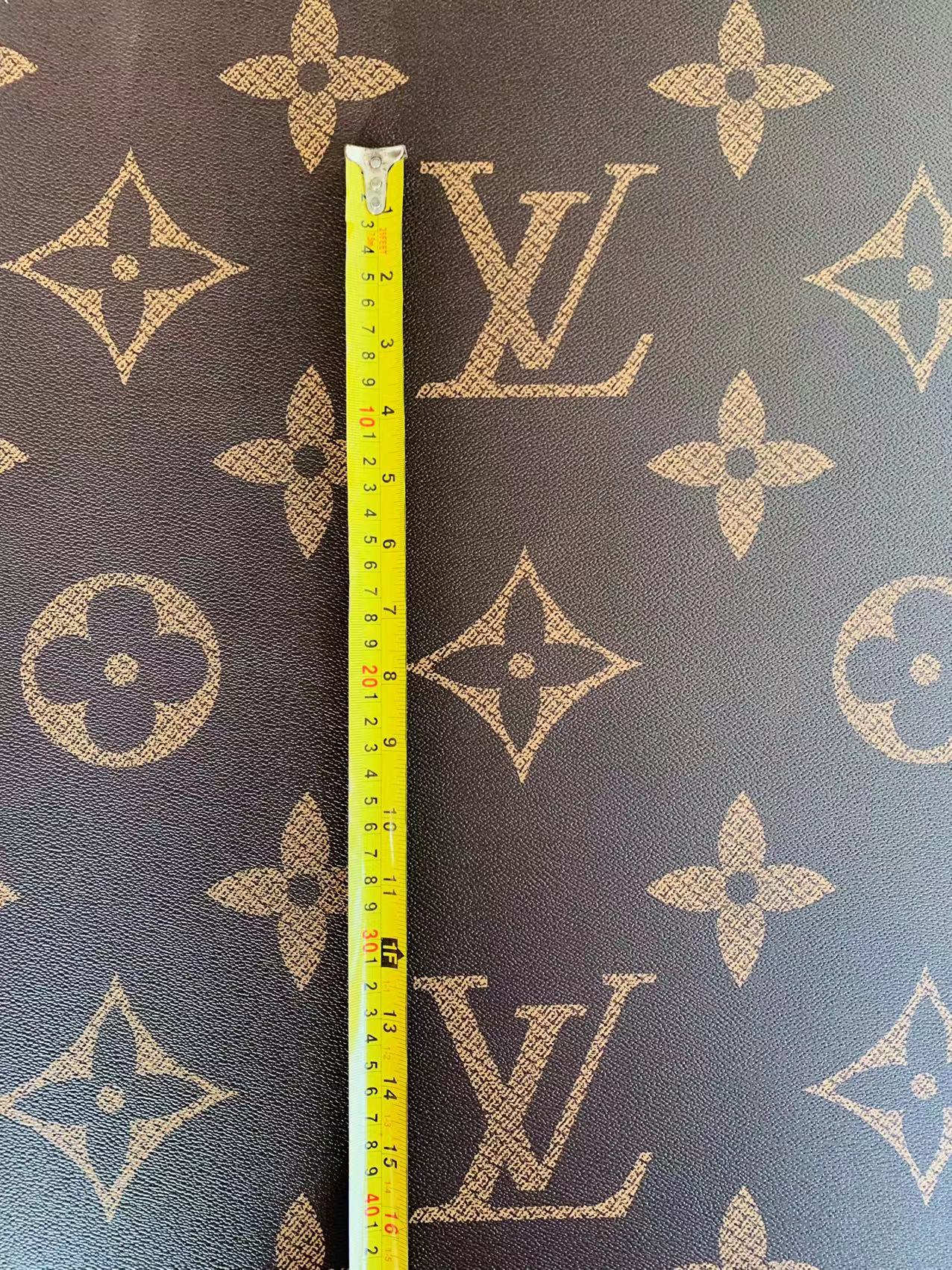 Classic LV 3.5 inch vinyl crafting leather fabric Bag leather ,shoes leather ,Handicraft leather( 3.5 inch Big Size )