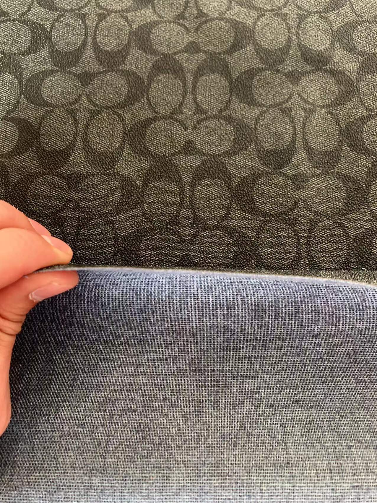 Fashion Leather Case Fabric, Handmade Bag Fabric, Hand-made Shoes Leather Fabric By Yard (Black)