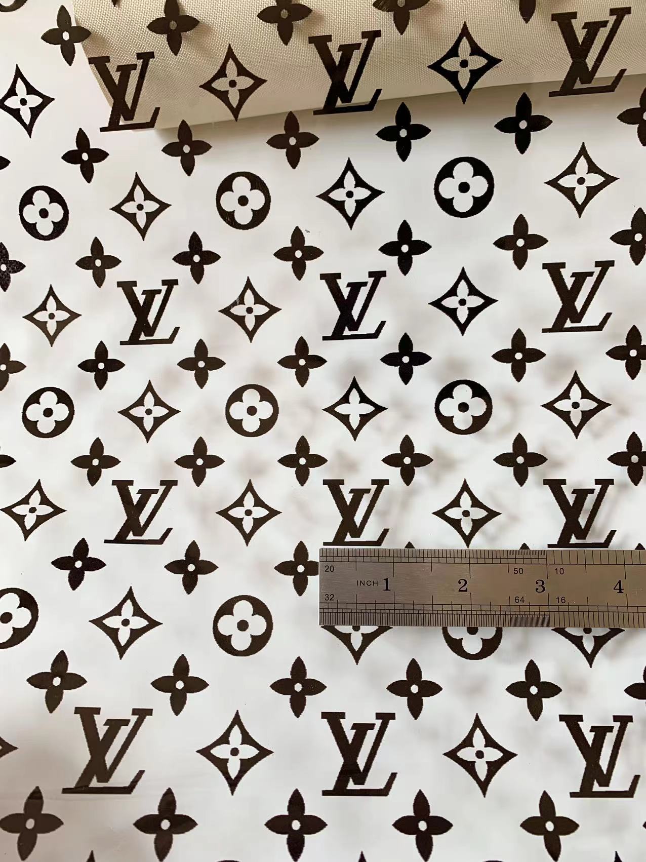 New Transparent PU Black LV Handicraft Material By Yards