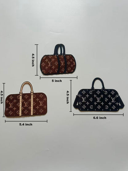 Craft Embroidery LV Suitcase Jacquard Patches For Customized Jacket