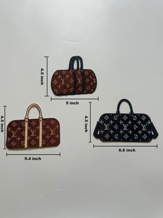 Craft Embroidery LV Suitcase Jacquard Patches For Customized Jacket