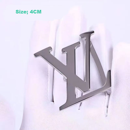 Craft 4CM LV Steel Belt Head ,Belt Buckle For Handmade Leather Belt