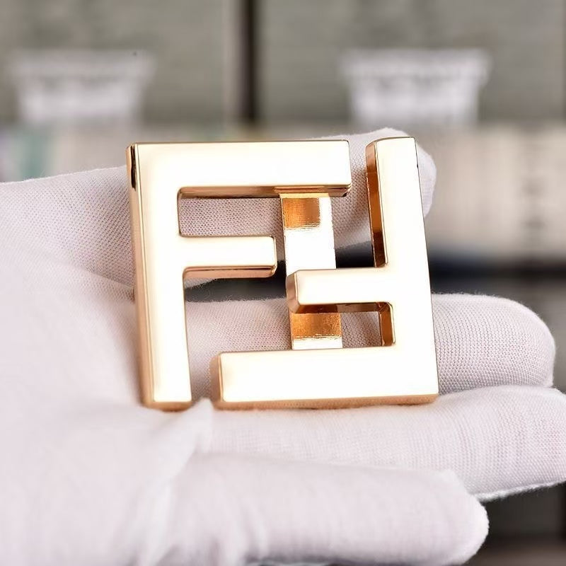 Craft 4CM Fendi Alloy Belt Head ,Belt Buckle For Handmade Leather Belt
