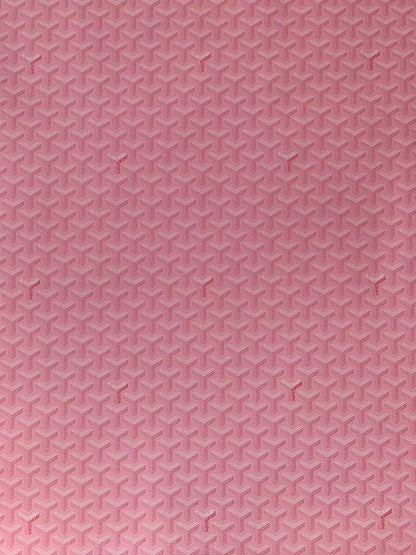 Classic Goyard Leather Fabric , Handmade Shoes Leather, Hand-made Bags Fabric,Handicraft Leather Fabric By Yard (Pink)