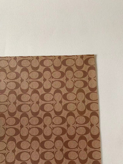 Classic Tan Color Coach Leather Fabric For Handmde Handicraft By Yards