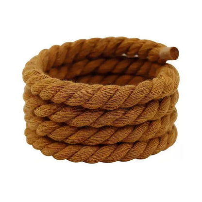 Natural Soft 9mm Thick Hemp Rope Shoelace For Handmade Shoes ,DIY Handicraft Sneakers By Pairs