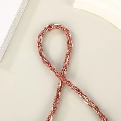 Craft 8MM Wool with Polyester Blended Yarn For Handmade DIY Sewing ,Shoelace Goods By Yard