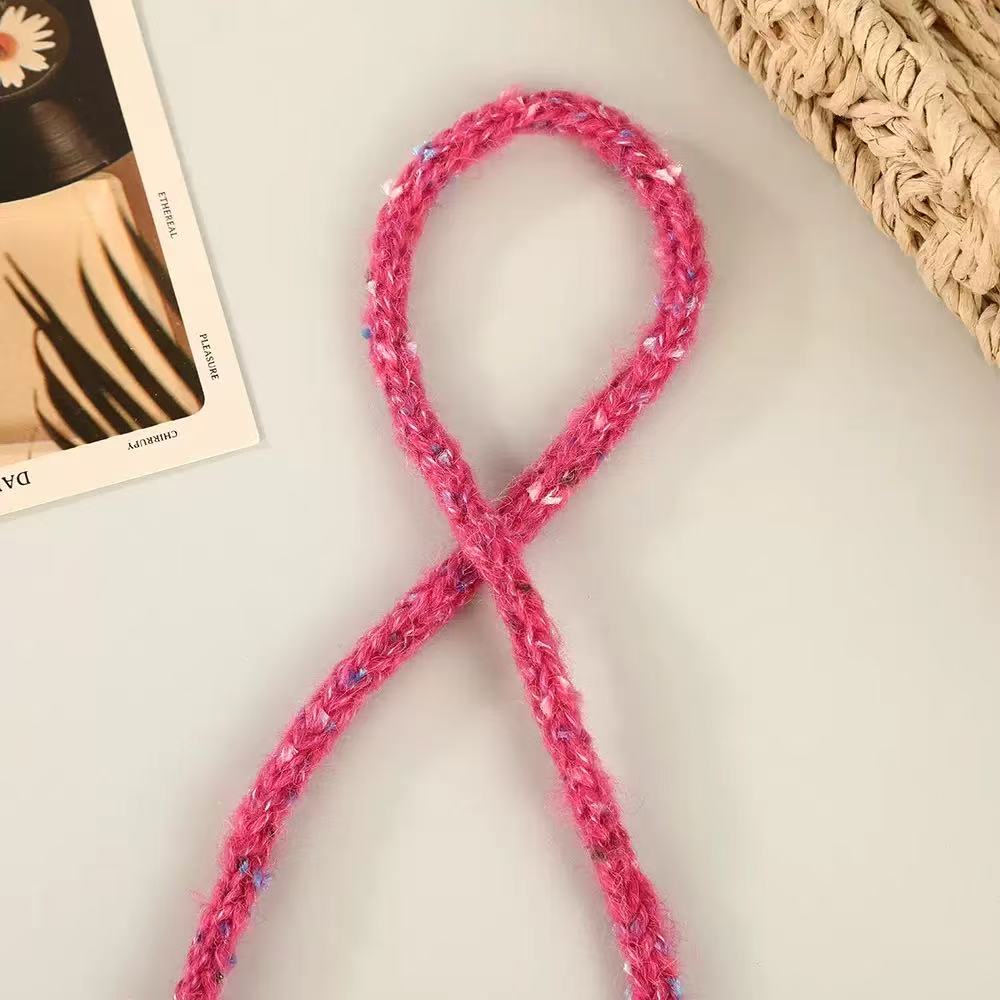 Craft 8MM Wool with Polyester Blended Yarn For Handmade DIY Clothing Goods By Yard