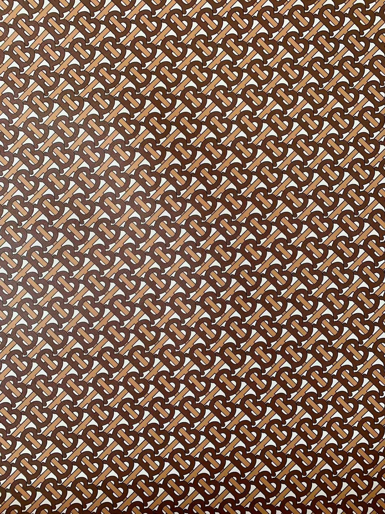 Tianchao New Brown BT Design Leather Fabric For Handmade Handicraft Goods