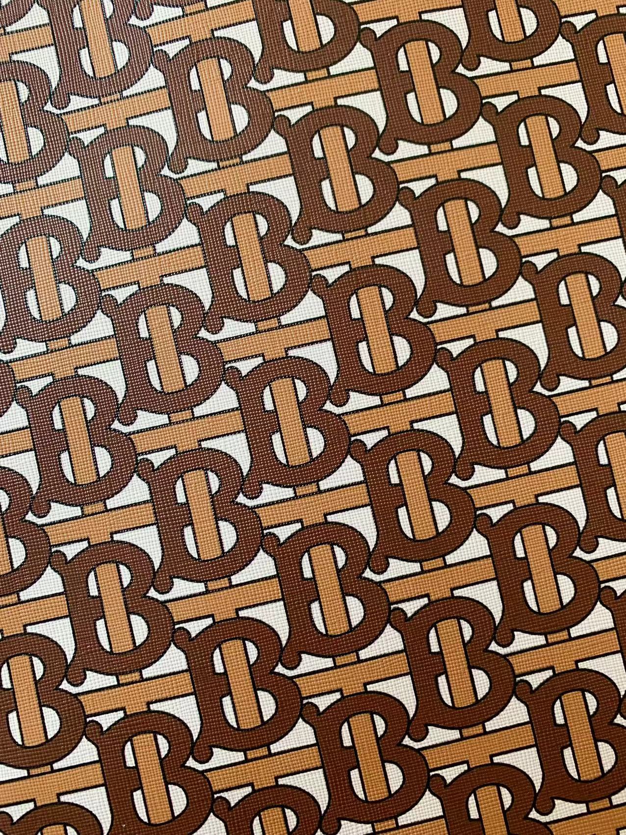 Tianchao New Brown BT Design Leather Fabric For Handmade Handicraft Goods