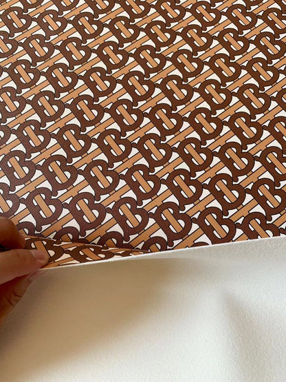 Tianchao New Brown BT Design Leather Fabric For Handmade Handicraft Goods