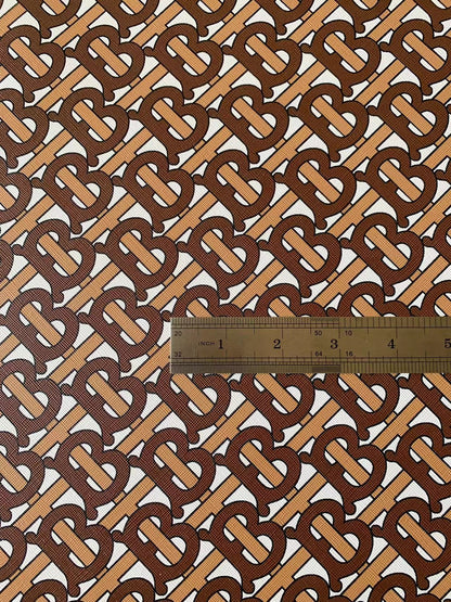 Tianchao New Brown BT Design Leather Fabric For Handmade Handicraft Goods