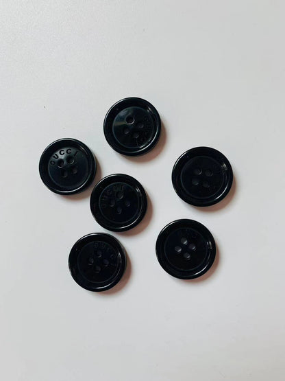 1 PC 0.8 inch Handicraft Black GG Button Plastic Material For Apparel