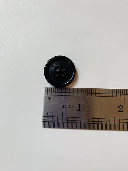 1 PC 0.8 inch Handicraft Black GG Button Plastic Material For Apparel