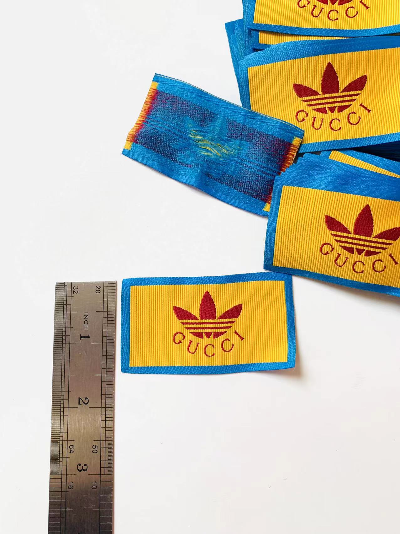 2.8"x1.5" Craft Gucci With Adidas Label For Handmade Handicraft Apparel