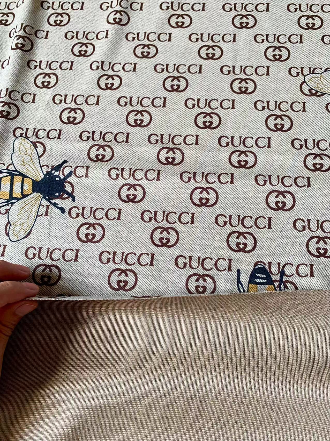 Craft Gucci With Bee Knitted TR Material Fabric For Handmade Handicraft Apparel and Upholstery