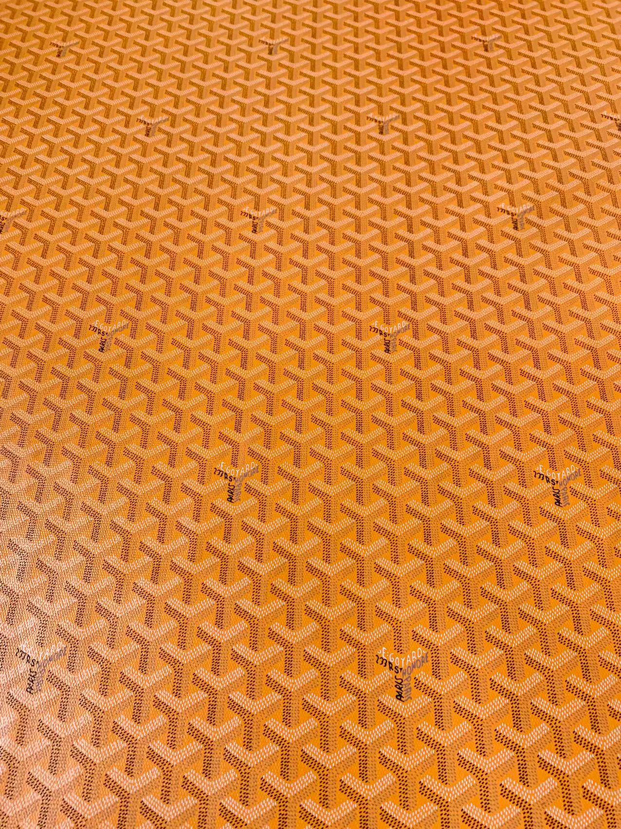 Best Quality Of Original Goyard Leather For Handmade Bag ,Furniture and Handicraft Goods By Yard(Orange Yellow)