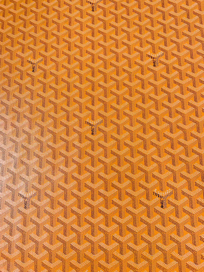 Best Quality Of Original Goyard Leather For Handmade Bag ,Furniture and Handicraft Goods By Yard(Orange Yellow)