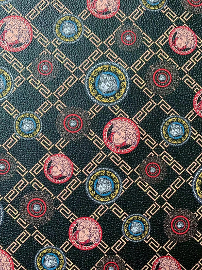 Craft Versace Design Leather Fabric For Handmade Handicraft Goods