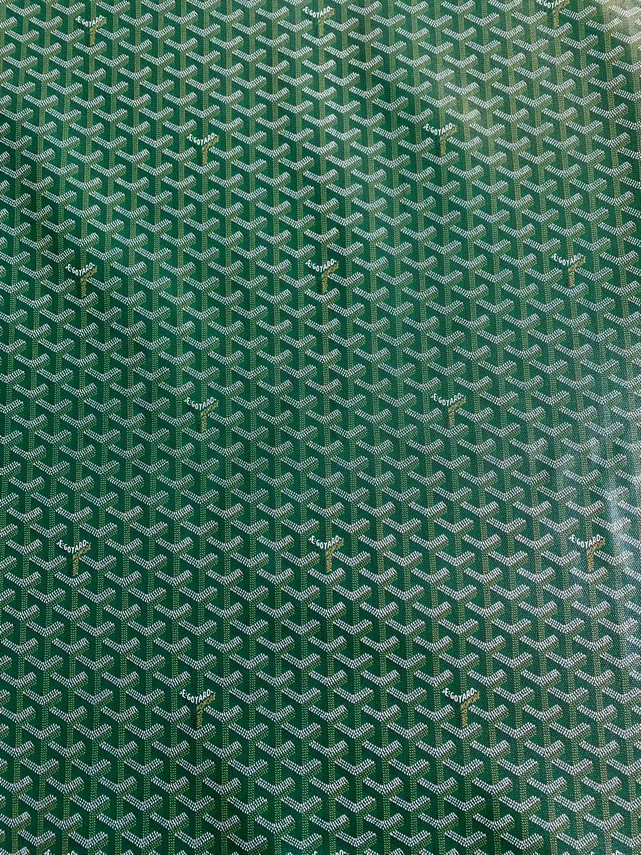 Best Quality Of Original Goyard Leather For Handmade Bag ,Furniture and Handicraft Goods By Yard(Green)