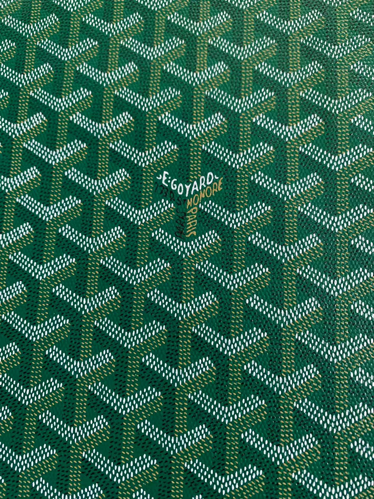 Best Quality Of Original Goyard Leather For Handmade Bag ,Furniture and Handicraft Goods By Yard(Green)