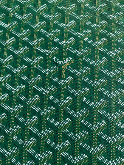 Best Quality Of Original Goyard Leather For Handmade Bag ,Furniture and Handicraft Goods By Yard(Green)