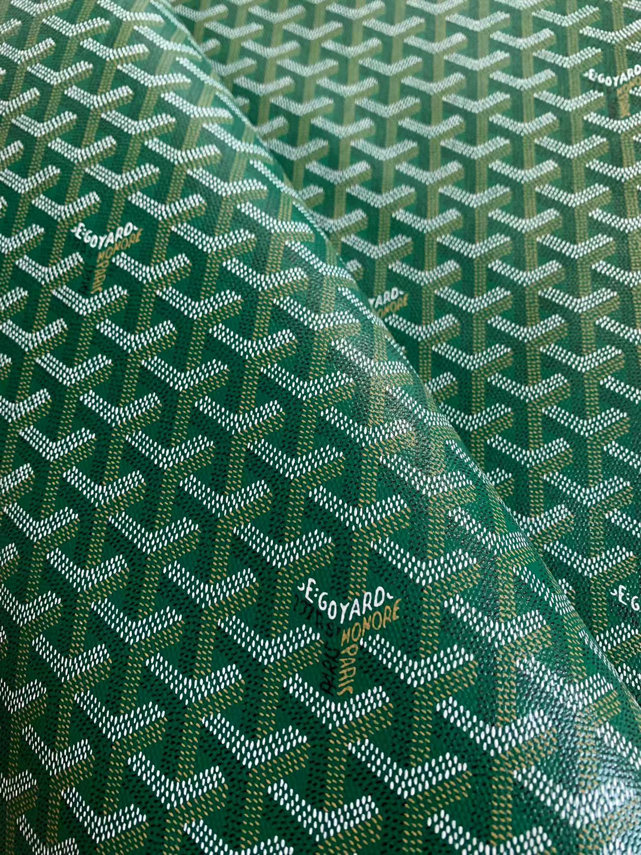 Best Quality Of Original Goyard Leather For Handmade Bag ,Furniture and Handicraft Goods By Yard(Green)