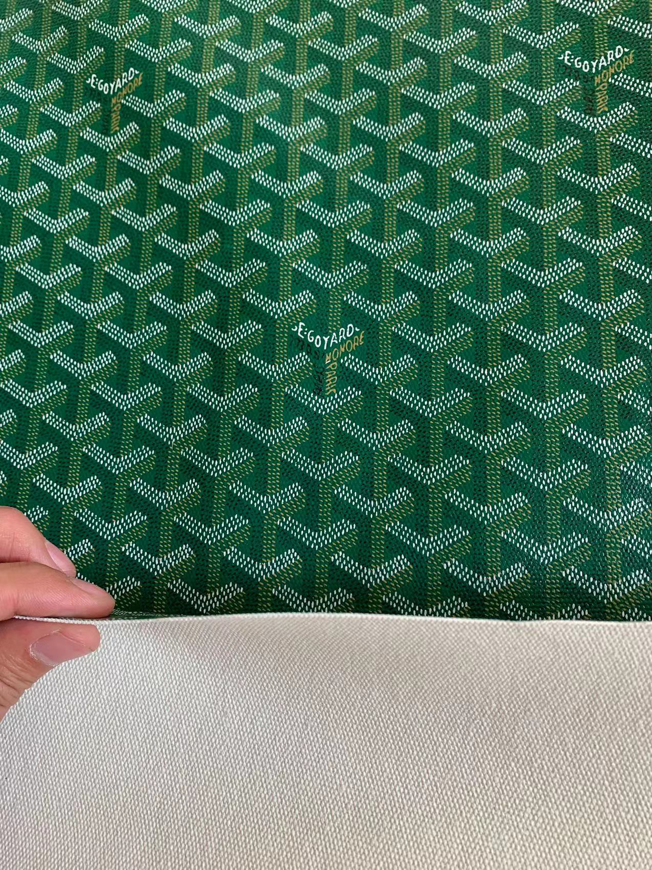 Best Quality Of Original Goyard Leather For Handmade Bag ,Furniture and Handicraft Goods By Yard(Green)