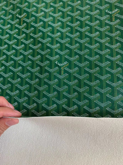 Best Quality Of Original Goyard Leather For Handmade Bag ,Furniture and Handicraft Goods By Yard(Green)