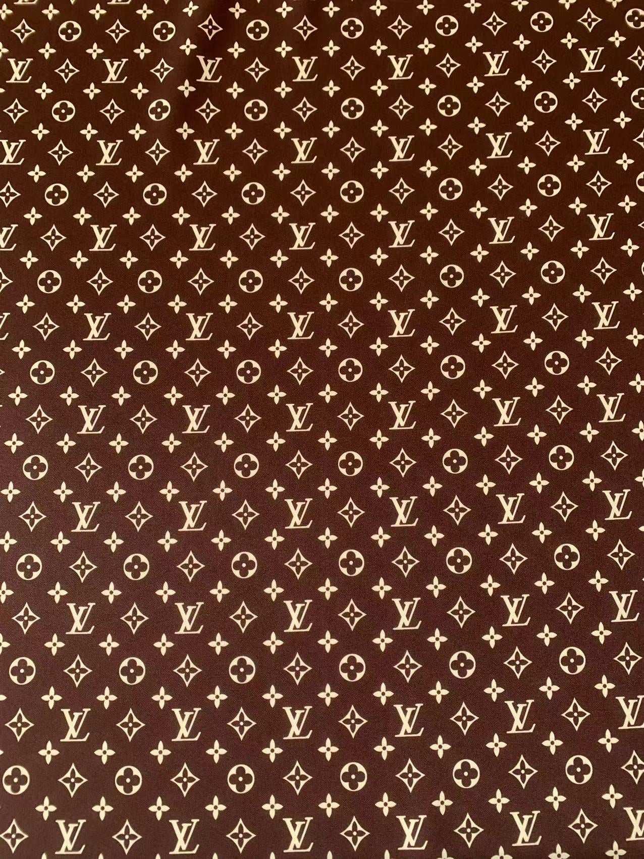 Craft Brown LV Cotton With Polyester Cloth Fabric For DIY Handicraft Apparel