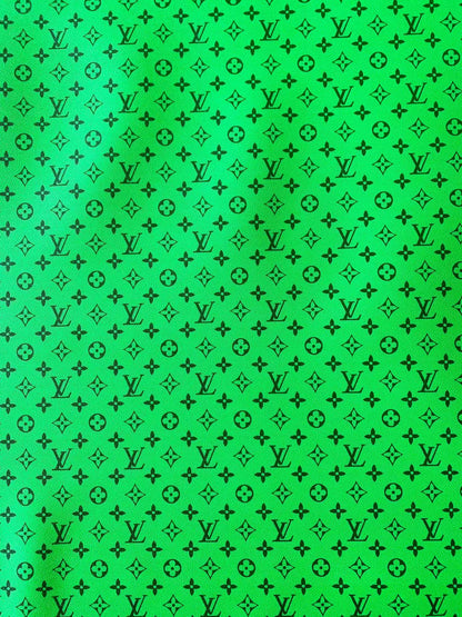 Classic Green vinyl crafting leather fabric For Handmade Shoes ,Bags and DIY Handicrafts By Yard