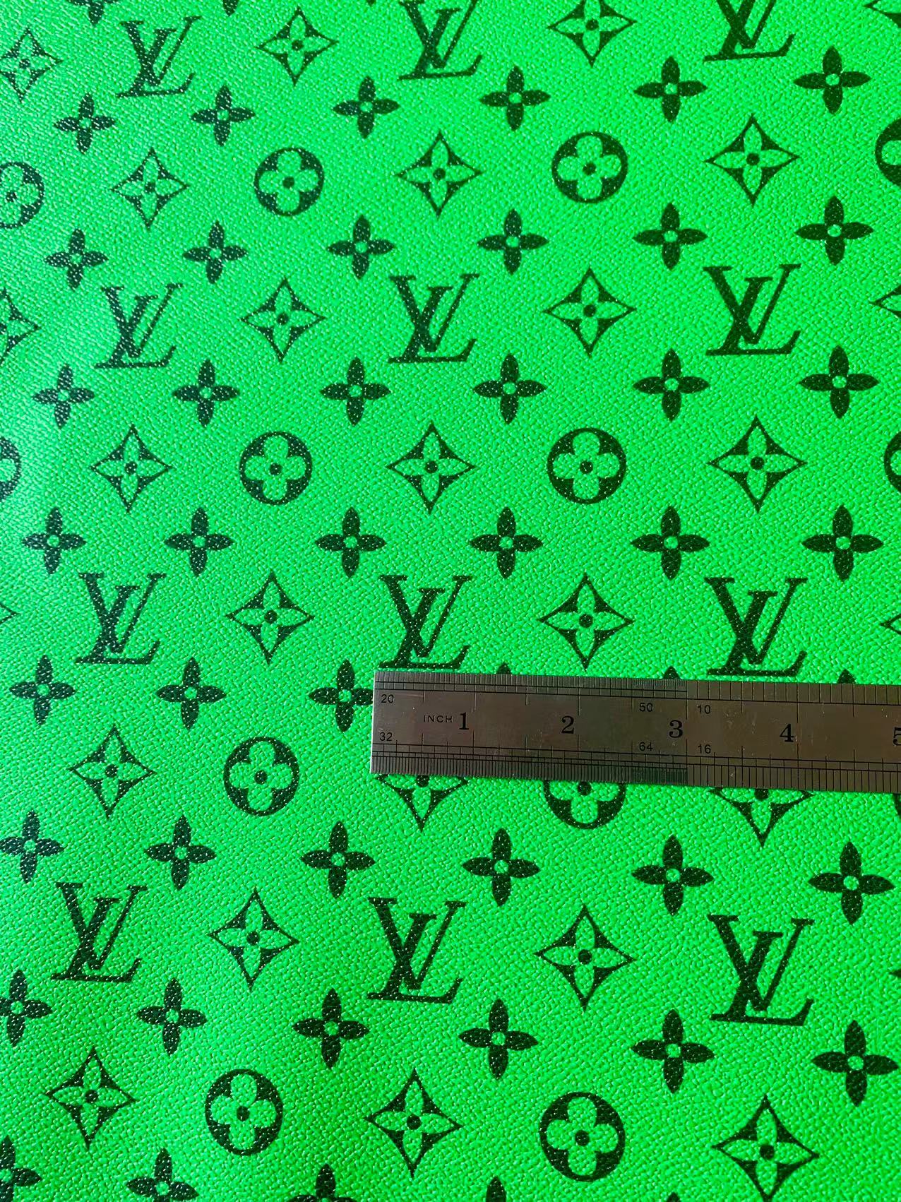 Classic Green vinyl crafting leather fabric For Handmade Shoes ,Bags and DIY Handicrafts By Yard