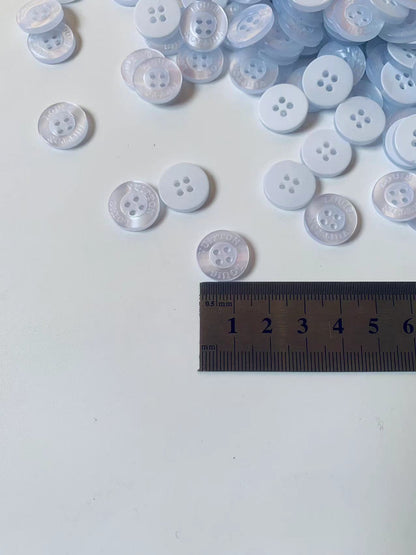 Craft Louis Vuitton 15MM  Resin Material Handicraft White Button For Apparel