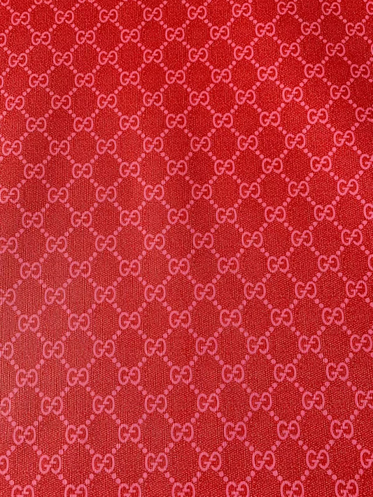 Dark Pink Gucci Craft Leather Fabric For Handmade Sneaker Handicraft Goods