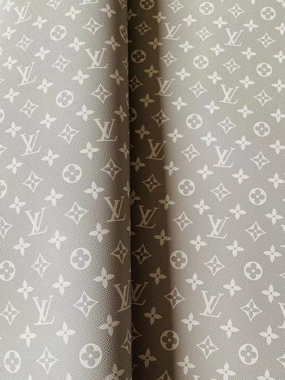 Classic Light Gray Vinyl Crafting Leather Fabric For Handmade Shoes ,Bags and DIY Handicrafts By Yard