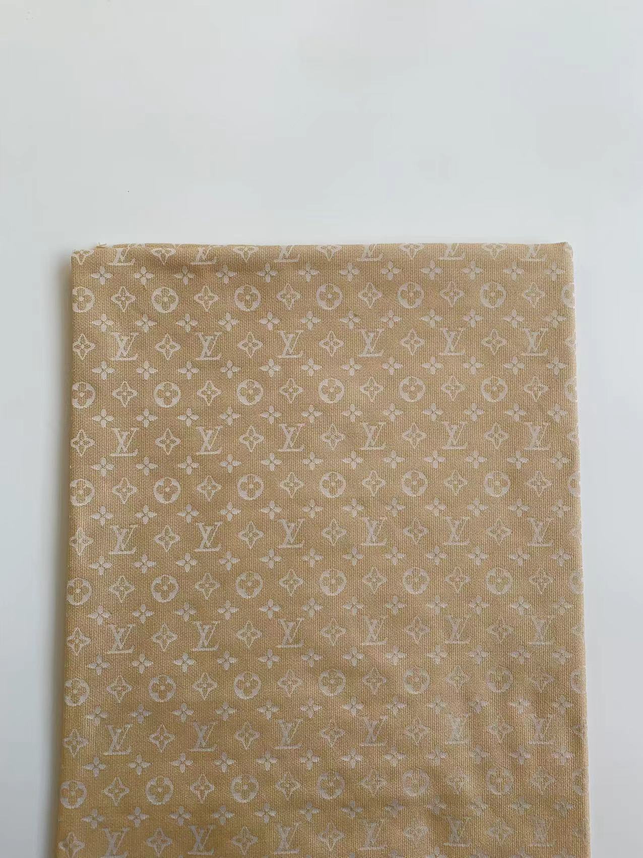 Tianchao Store Craft LV Cotton With Polyester Jacquard Cloth Fabric For Handmade Apparel (Khaki)