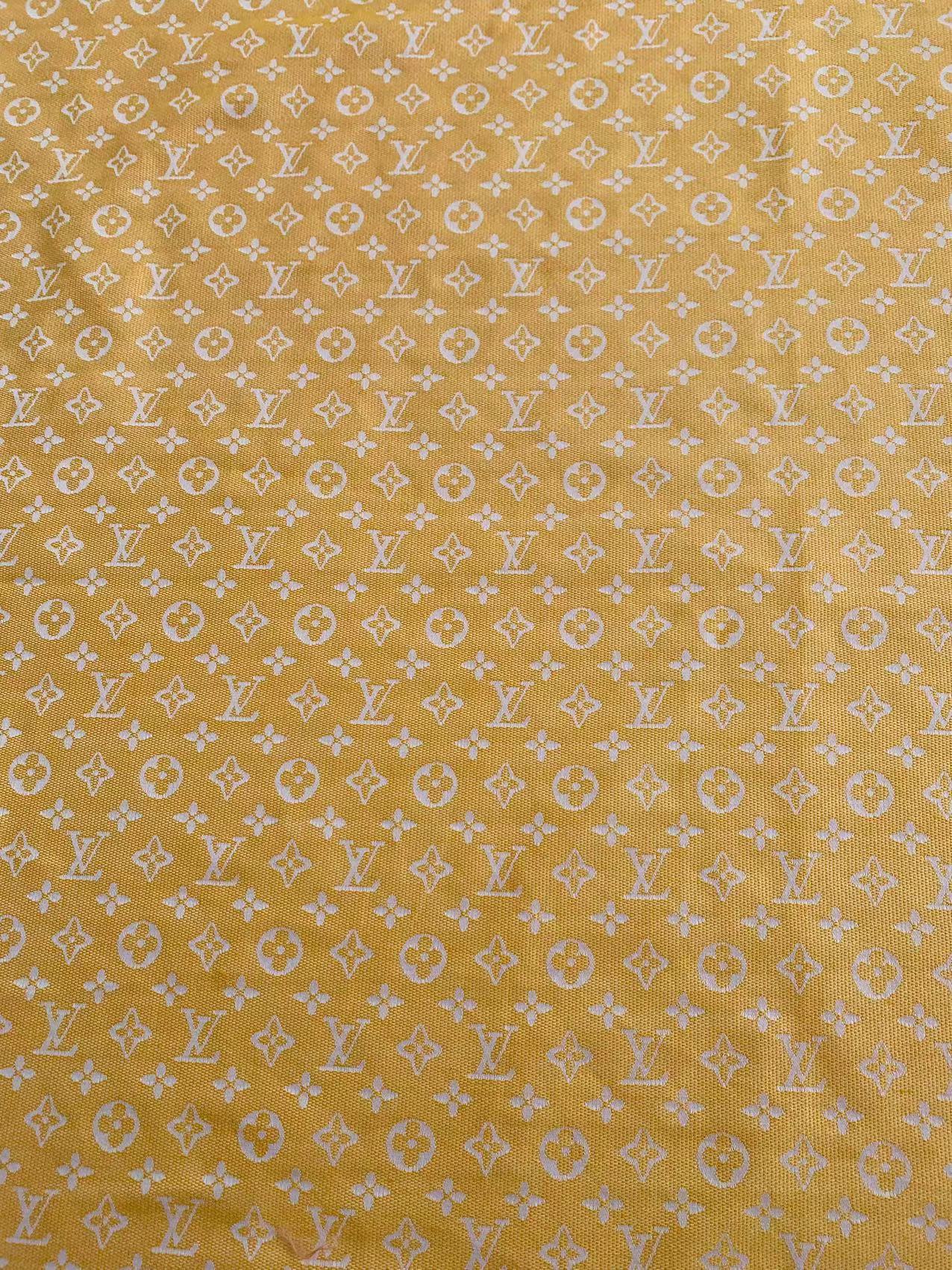 Tianchao Store Craft LV Cotton With Polyester Jacquard Cloth Fabric For Handmade Apparel (Yellow)