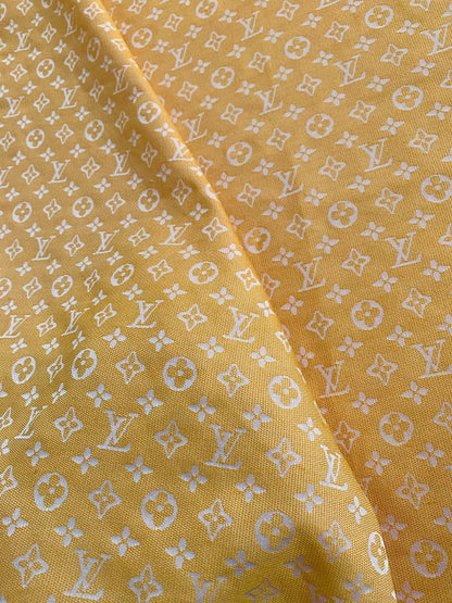 Tianchao Store Craft LV Cotton With Polyester Jacquard Cloth Fabric For Handmade Apparel (Yellow)