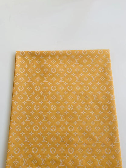 Tianchao Store Craft LV Cotton With Polyester Jacquard Cloth Fabric For Handmade Apparel (Yellow)