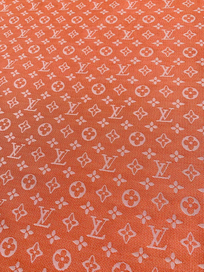 Tianchao Store Craft LV Cotton With Polyester Jacquard Cloth Fabric For Handmade Apparel (Orange)