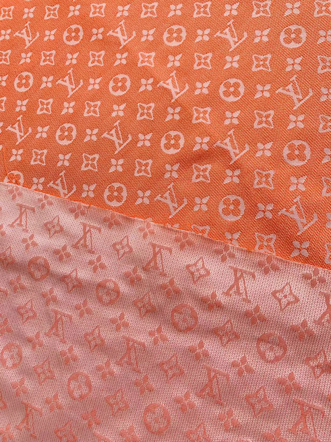 Tianchao Store Craft LV Cotton With Polyester Jacquard Cloth Fabric For Handmade Apparel (Orange)