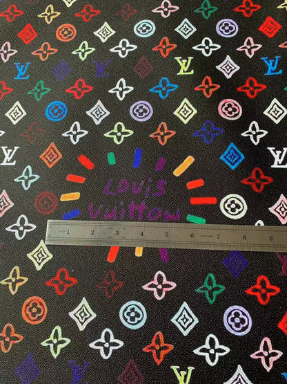 New Graffiti LV leather Fabric For Handmade Sneakers, Upholstery and Handicraft Goods