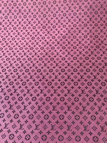 Fashion Pink LV Jacquard Cloth Fabric For Handmade Sneaker,Upholstery And Apparel