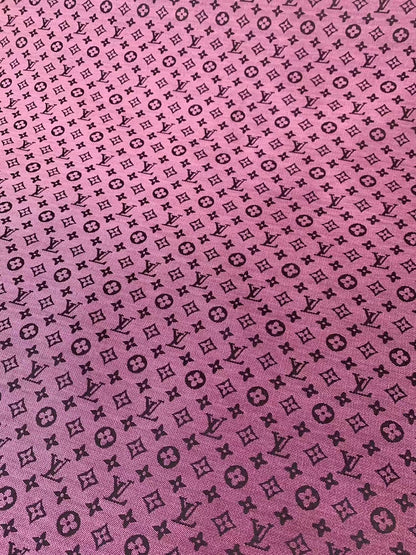 Fashion Pink LV Jacquard Cloth Fabric For Handmade Sneaker,Upholstery And Apparel